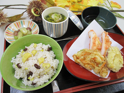 10月 くり赤飯膳